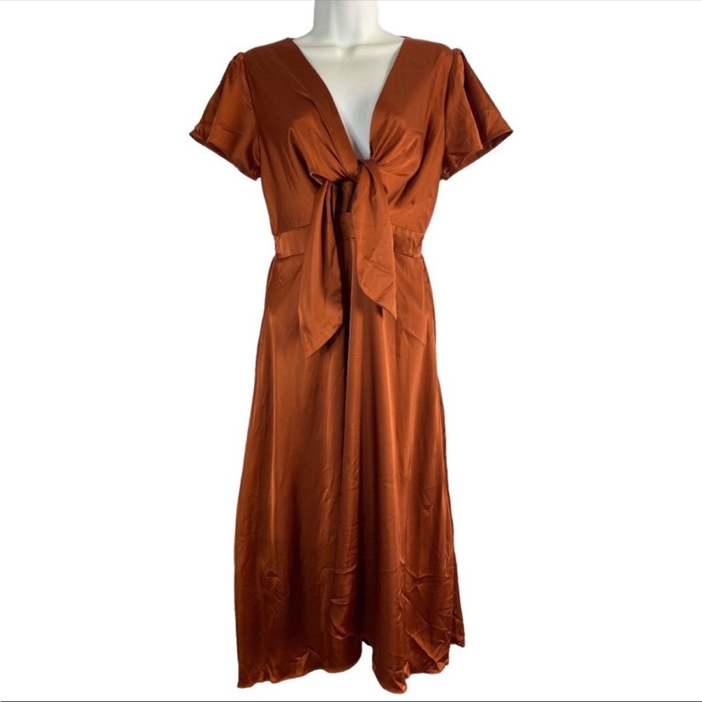 Baltic Born Satin Poppy MIDI Dress